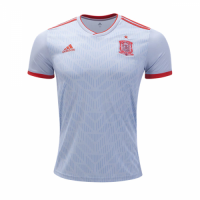 2018 Spain Away White Soccer Jersey Shirt(Player Version)