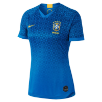 2019 World Cup Brazil Away Blue Women's Jerseys Shirt
