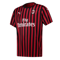 19-20 AC Milan Home Black&Red Soccer Jerseys Kit(Shirt+Short)
