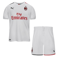 19/20 AC Milan Away White Soccer Jerseys Kit(Shirt+Short)
