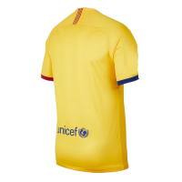 19/20 Barcelona Away Yellow Soccer Jerseys Kit(Shirt+Short)