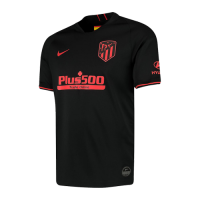 19-20 Atletico Madrid Away Black Soccer Jerseys Kit(Shirt+Short)