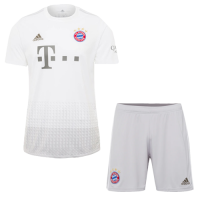 19/20 Bayern Munich Away White Jerseys Kit(Shirt+Short)