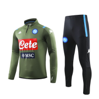 19/20 Napoli Dark Green Zipper Sweat Shirt Kit(Top+Trouser)