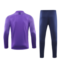 19/20 Tottenham Hotspur Purple Zipper Sweat Shirt Kit(Top+Trouser)