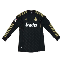 Real Madrid Soccer Jersey Away Long Sleeve Kit (Shirt+Short) Retro Replica 2011/12