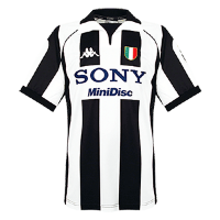 97-98 Juventus Home Black&White Soccer Retro Jerseys Kit(Shirt+Short)
