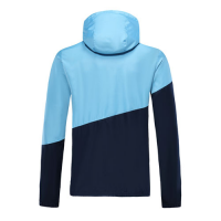 19/20 Manchester City Light Blue/Navy Windbreaker Hoodie Jacket