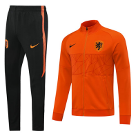 2020 Netherlands Orange High Neck Collar Training Kit(Jacket+Trouser)