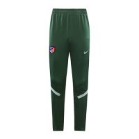 20/21 Atletico Madrid Green Player Version High Neck Collar Training Kit(Jacket+Trouser)