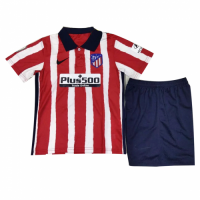 20/21 Atletico Madrid Home Red&White Kid's Jerseys Kit(Shirt+Short)