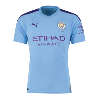 19-20 Manchester City Home Blue Jerseys Kit(Shirt+Short)