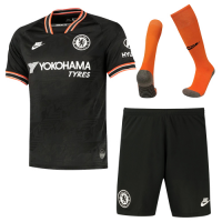 19/20 Chelsea Third Away Black Soccer Jerseys Whole Kit(Shirt+Short+Socks)