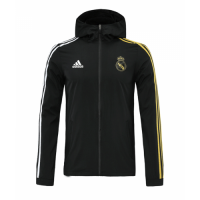 20/21 Real Madrid Black&Golden Windbreaker Hoodie Jacket