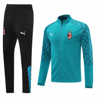 20/21 AC Milan Cyan High Neck Collar Training Kit(Jacket+Trouser)