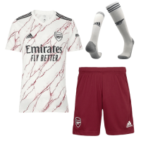 20/21 Arsenal Away White Soccer Jerseys Whole Kit(Shirt+Short+Socks)