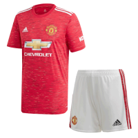 Manchester United Soccer Jersey Home Kit (Shirt+Short) Replica 2020/21
