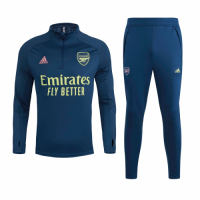 20/21 Arsenal Navy Zipper Sweat Shirt Kit(Top+Trouser)