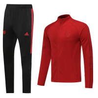 20/21 Bayern Munich Dark Red High Neck Collar Training Kit(Jacket+Trouser)