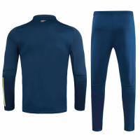 20/21 Arsenal Navy Zipper Sweat Shirt Kit(Top+Trouser)