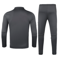 20/21 Real Madrid Gray Zipper Sweat Shirt Kit(Top+Trouser)