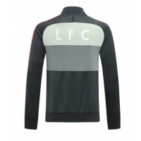 20/21 Liverpool Gray&Light Green High Neck Collar Training Jacket