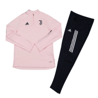 Kid's 20/21 Juventus Pink Zipper Sweat Shirt Kit(Top+Trouser)
