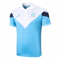 20/21 Marseille Grand Slam Polo Shirt-White&Blue