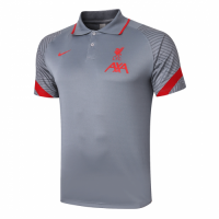20/21 Liverpool Core Polo Shirt-Light Gray
