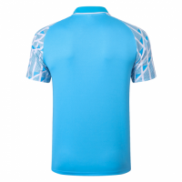 20/21 Marseille Grand Slam Polo Shirt-Light Blue