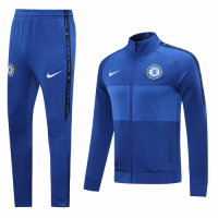 20/21 Chelsea Blue Player Version High Neck Collar Training Kit(Jacket+Trouser)