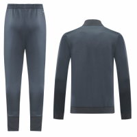 20/21 Real Madrid Gray High Neck Collar Training Kit(Jacket+Trouser)