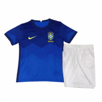 Brazil Kids Soccer Jersey Away Kit (Shirt+Short) 2021