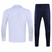 20/21 PSG White Zipper Sweat Shirt Kit(Top+Trouser)