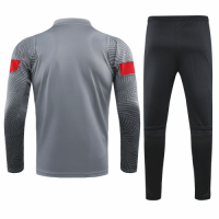 20/21 Liverpool Light Gray Zipper Sweat Shirt Kit(Top+Trouser)
