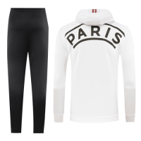 20/21 PSG White Hoodie Training Kit(Jacket+Trouser)