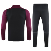 20/21 PSG Black Player Version Zipper Sweat Shirt Kit(Top+Trouser)