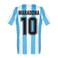 1986 Argentina Retro Home MARADONA #10 Soccer Jersey Shirt(Player Version)