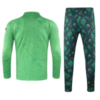 2021 Nigeria Light Green Zipper Sweat Shirt Kit(Top+Trouser)