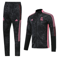 20/21 Real MadridBlack&Pink High Neck Collar Training Kit(Jacket+Trouser)