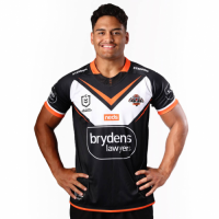 2021 Wests Tigers Rugby Home Black Jersey Shirt