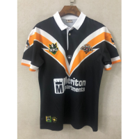 1998 Wests Tigers Retro Rugby Black Jersey Shirt