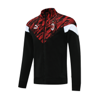 21/22 AC Milan Black&Red&White High Neck Collar Training Jacket