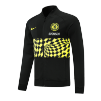 21/22 Chelsea Black&Yellowe High Neck Collar Training Jacket
