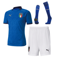 Italy Kids Soccer Jersey Home Whole Kit (Shirt+Short+Socks) 2020