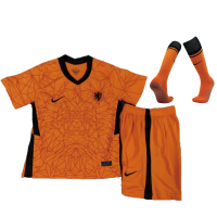 Netherlands Kid's Soccer Jersey Home Whole Kit (Shirt+Short+Socks) 2021