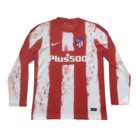 Atletico Madrid Soccer Jersey Home Long Sleeve Replica 2021/22