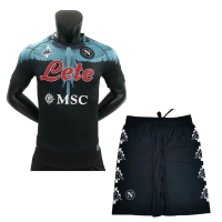 Napoli Soccer Jersey Maglia Gara Burlon Limited Edition Kit (Jersey+Shorts) Replica 2021