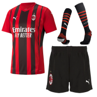 AC Milan Soccer Jersey Home Kit (Jersey+Short+Socks) 2021/22