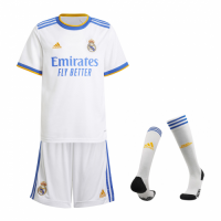 Real Madrid Kids Soccer Jersey Home Whole Kit (Jersey+Short+Socks) 2021/22